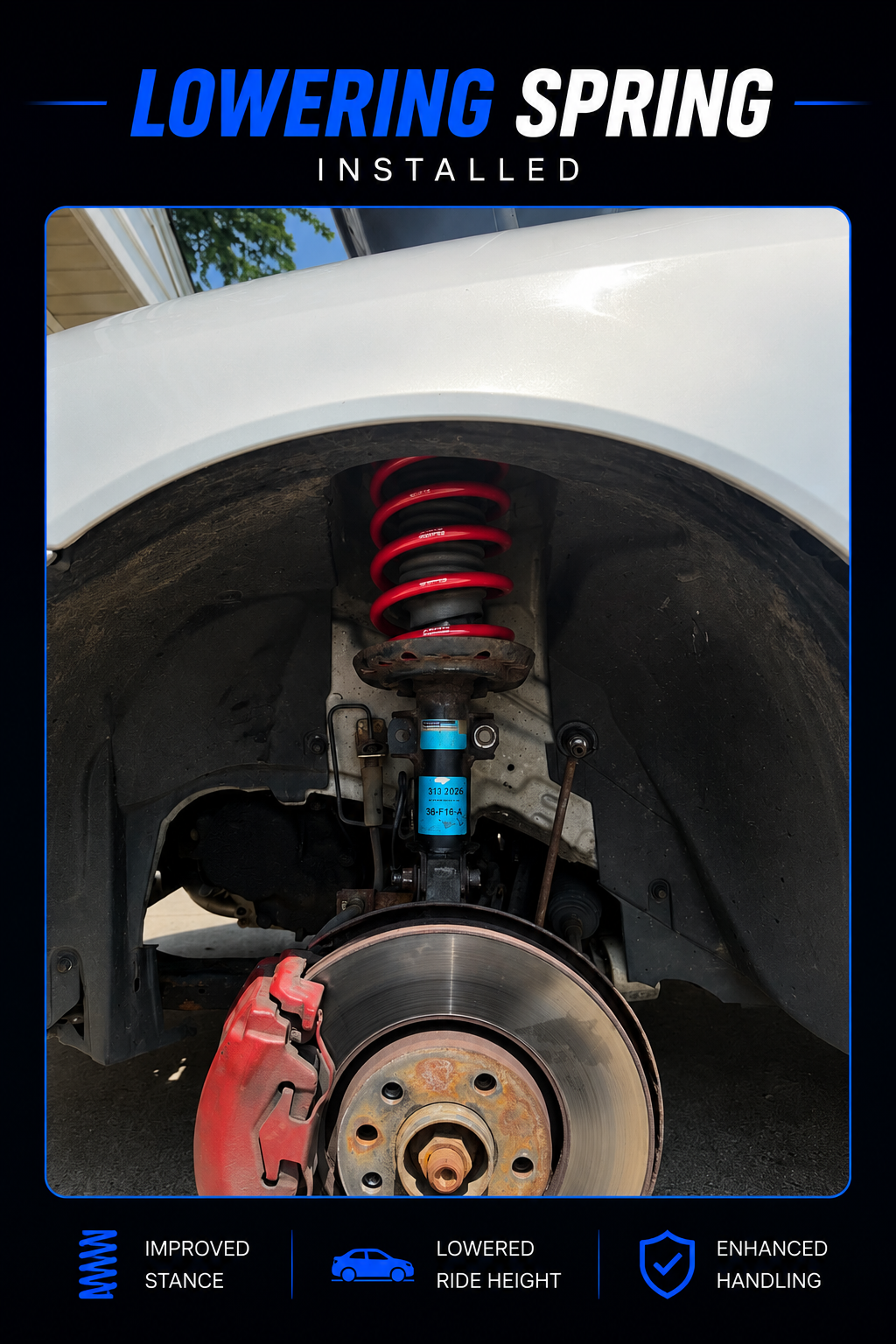 Brake service in progress